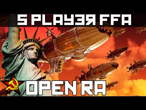 5 Player FFA - Red Alert 1 OpenRA