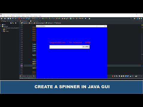Java GUI Tutorial #56 - Create a Spinner Using JSpinner Class In Java GUI Swing
