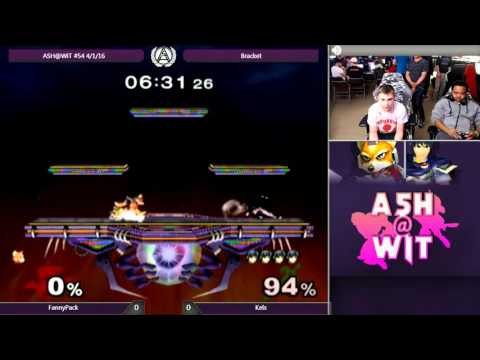 FannyPack (Fox) vs Kels (Marth/Fox) - ASH@WIT #54 Melee Bracket