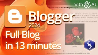 Blogger - Tutorial for Beginners in 13 MINUTES!  [ COMPLETE ]
