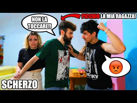 I PRETEND TO BE AGGRESSIVE WITH MY GIRLFRIEND TO SEE MY FRIEND'S REACTION! - JUST JOKING!