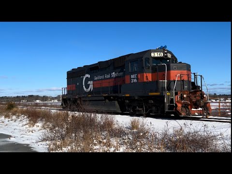 A Busy Afternoon of Trains - CSX Trains PO-3, RUPO, DO-1 + Amtrak in Scarborough, ME on 2-24-2023