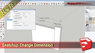Sketchup How To Change Dimension