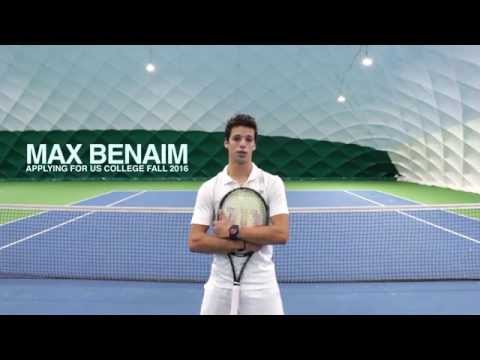 Max Benaim US College Tennis Recruitment Video