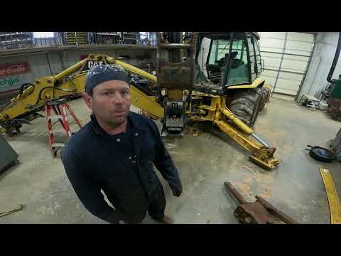 420d Caterpillar Backhoe cylinder repair PART ONE Caterpillar backhoe cylinder repair part one