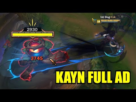 Full AD KAYN!! Insane Damage! INSTAKILLS! [ League of Legends ]