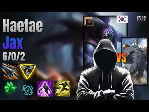 Haetae Top Jax vs Galio lol KR solo rank Full Game 15.12 | 해태 잭스 vs 갈리오