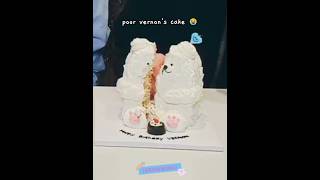 vernon directly cutting his cake in half 😭 #seventeen #vernon