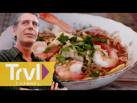 Malaysian-Style Spicy Shrimp Breakfast | Anthony Bourdain: No Reservations | Travel Channel