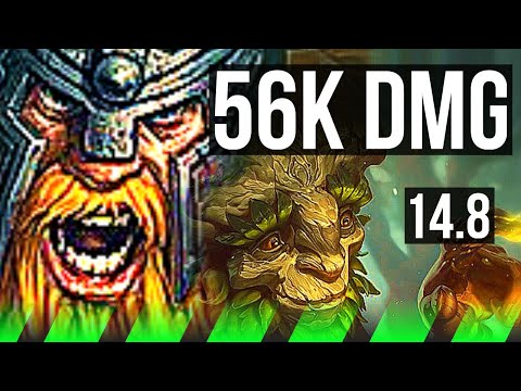 OLAF vs IVERN (JGL) | 56k DMG, Legendary, 22/5/16, Rank 12 Olaf | EUW Challenger | 14.8