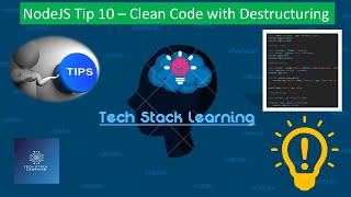 NodeJs Tip 10  | Clean Code Made Easy | Master Destructuring for Efficiency #nodejs #nodejstutorial