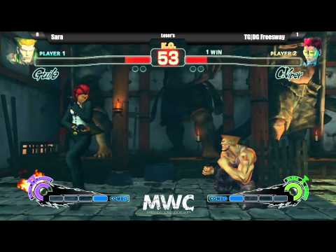 Sara (Guile) vs Freesway (Viper) MWC 20th - SSF4 AE2012