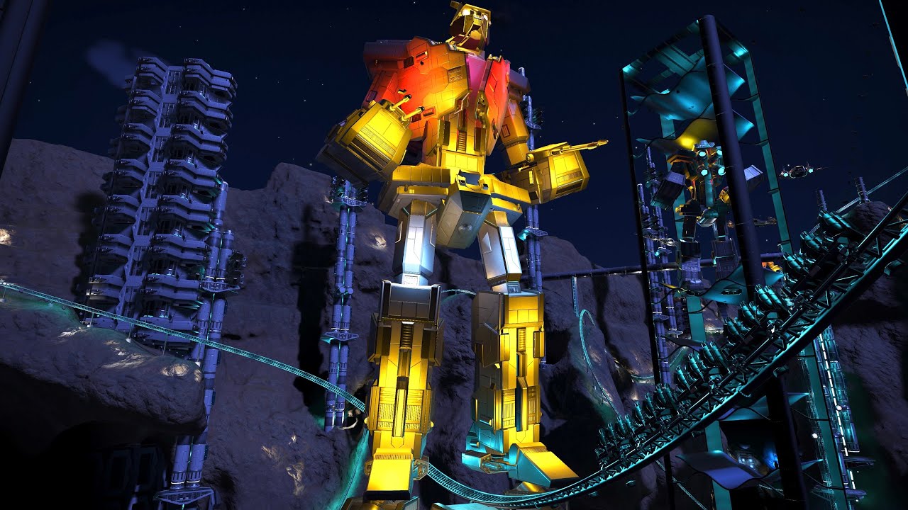 【絶叫】プラネットコースター 高速ジェットコースター 「フューチャーワールド6」 /FUTURE WORLD 6 Futuristic Roller Coaster at Planet Coaster