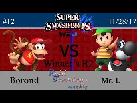 RAID Tuesdays #12 - SSB4 - Borond (Diddy) vs Mr.L (Yoshi,Ness) - Winner's Round 2