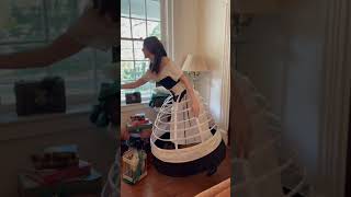 GRWM: 1850s Slytherin edition 🐍 #cosplay #hogwarts #costuming #harrypotter #shorts