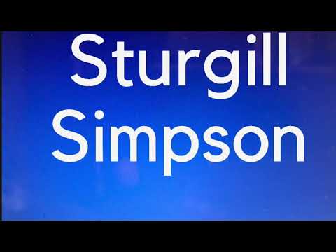 How to pronounce Sturgill Simpson