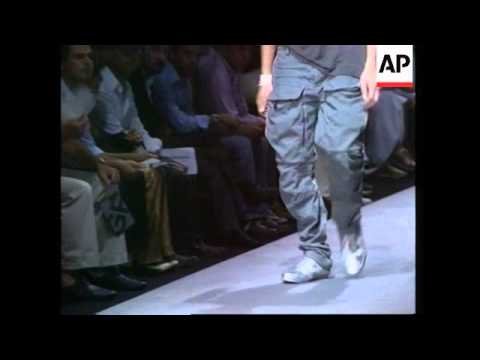 Catwalk and aftershow footage from Gianfanco Ferre menswear show, Milan