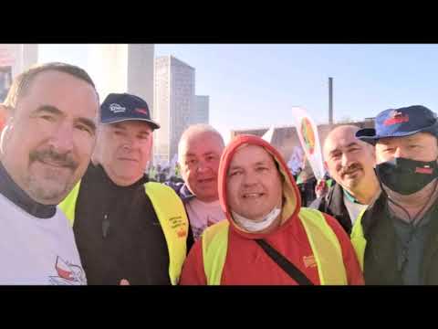 NSZZ Solidarność Enea na Manifestacji w Luxemburgu 22 10 2021