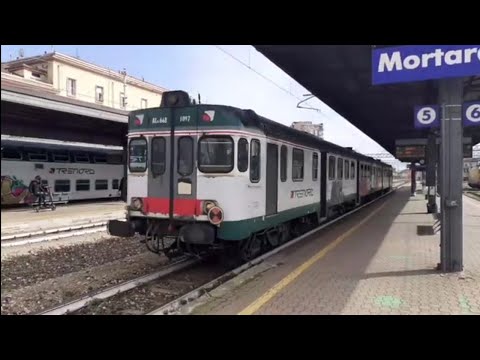 Stazione di Mortara, ALn 668 in arrivo da Pavia al binario 5, destinazione Vercelli