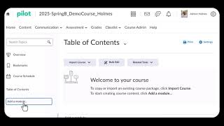 How to Create Modules in D2L Brightspace
