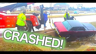 Hard hit "wreck" - Classic 65 "Mustang" Restomod- heavy haul tow truck recovery