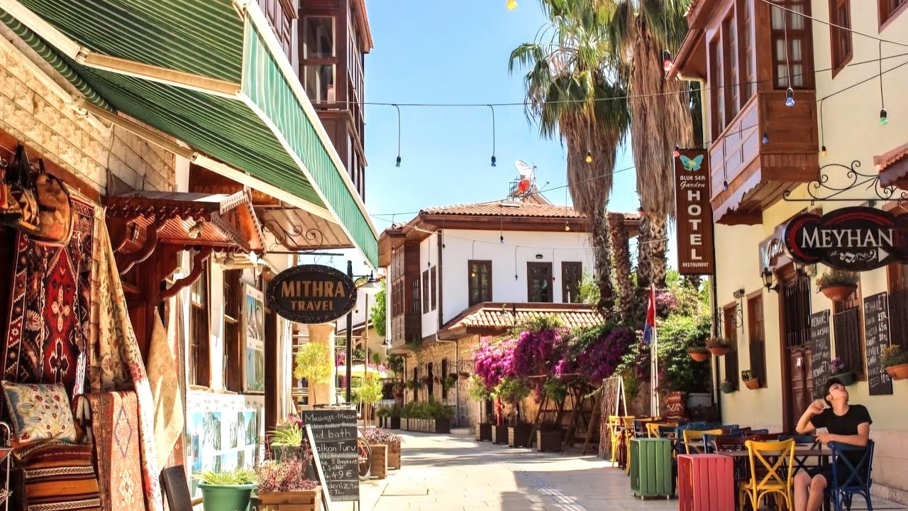 Immersive street-level walking tour through Antalya, Turkey, showcasing authentic urban landscapes, local architecture, and the vibrant atmosphere of the city's neighborhoods