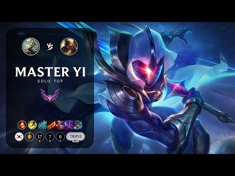 Master Yi Top vs Akshan - KR Master Patch 13.12