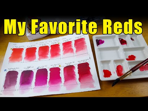 My Favorite Watercolor Reds [Warm, Cool, Middle and Specialty Colors]