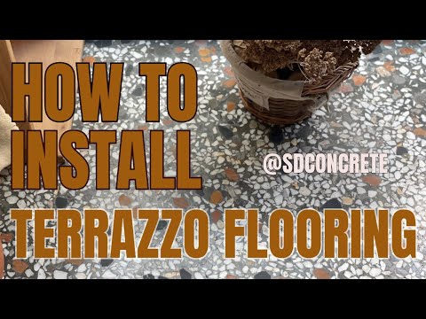 How to make terrazzo floors - 3 Phases. 1. Floor prep and divider layout, 2. pouring, 3. polishing