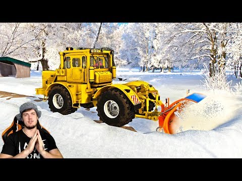 ВЫПАЛ СНЕГ В ДЕРЕВНЕ - ЧИСТИМ СНЕГ в СУРОВОЙ РОССИИ в FArming Simulator