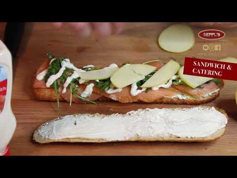 Seppls Backkunst Catering Sandwich Ideen Brotzeit München Lachs Meerretich Rucola