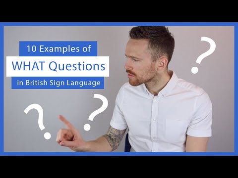 10 Examples of "What" Questions in BSL