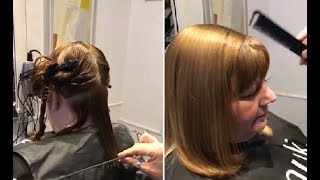 Haircut Haircolor Bob Haircut Tutorial For Women Bob Hair