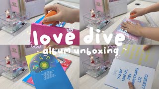 ive - love dive album unboxing 🎀