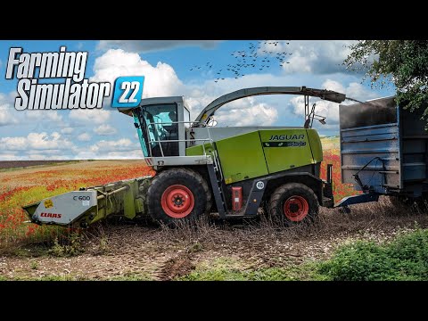 POPPY FLOWER Harvest with Claas and John Deere harvesters | Farming Simulator 22