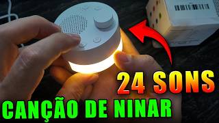 Canção de ninar - Máquina de Som Ruido Branco 24 Sons com Luz LED Recarregável Sons Relaxantes