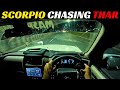 Mahindra Scorpio S11 Night POV Drive Expressway Chase With Thar 4K 30FPS RevVibes