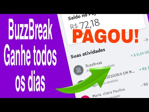 PAGOU $0,10! BuzzBreak Ganhe Dinheiro no Paypal Lendo Notícias \Money no Paypal/