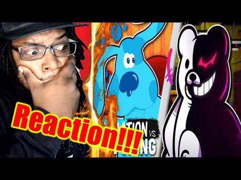 Blue vs Monokuma - Rap Battle! Eddie's Rap Channel / DB Reaction