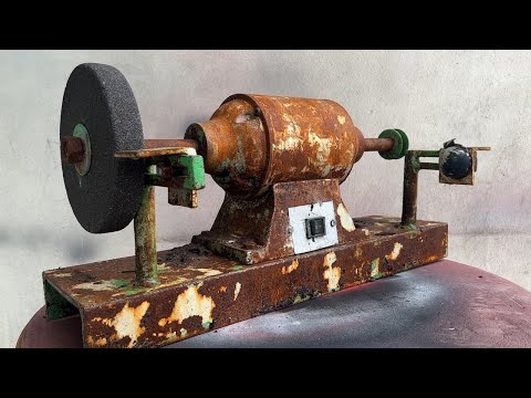Rusty and Broken Bench Grinder - Awesome Restoration