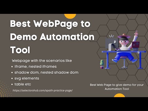 Best WebPage to Demonstrate Codeless Automation Tool | Demo WebPage for AI Based Web Automation Tool