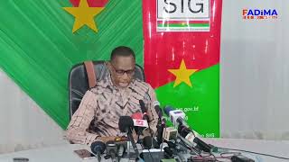 Conférence de presse du gouvernement pour expliquer la réorganisation administrative du Burkina Faso