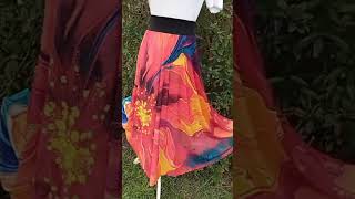 Dámská maxi sukně Květ oranž, venezia, vel. S/L