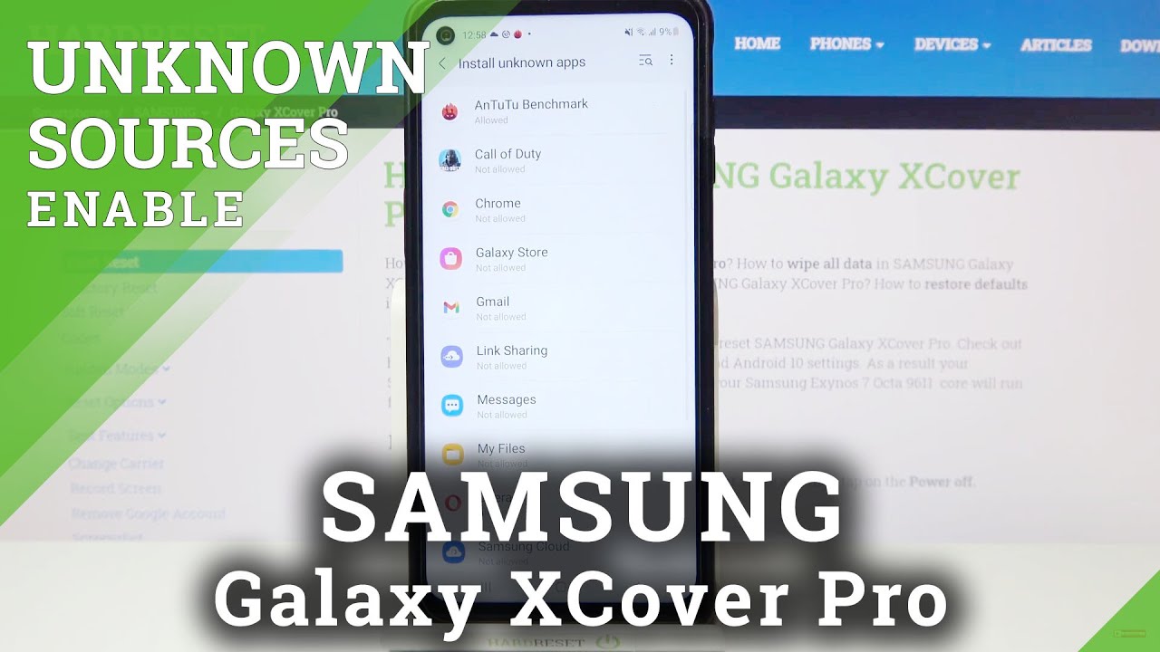 How to Install Apps From Unknown Sources in Samsung Galaxy XCover Pro - Allow Unknown Sources