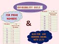 Test Of Divisibility English Prime Numbers 7 13 17 Numbers Ending With 1 3 7 9 Osculator Method