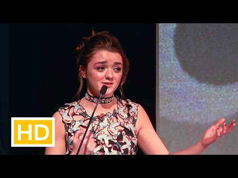 Maisie Williams speech on critics, her mum, Florence Pugh, Carol Morley. Young Performer of the Year