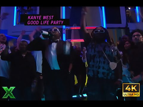 Kanye & T-Pain Performing Good Life - (2007 VMAS) - Remastered 4K