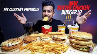 McDonald's new Butter Chicken Burger, Butter Paneer Burger & some old favorites MUKBANG