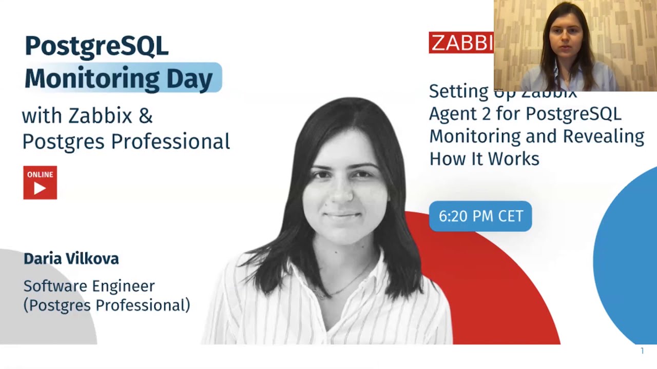 PostgreSQL İzleme Günü - Zabbix Agent 2 için PostgreSQL izleme eklentisi - Daria Vilkova (Postgres Professional)