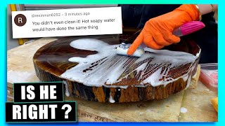 Can HOT Soapy Water Shine 8 Year Old Resin ?